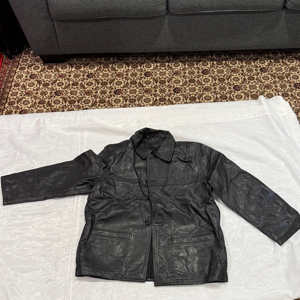 Men's Black Leather Jacket